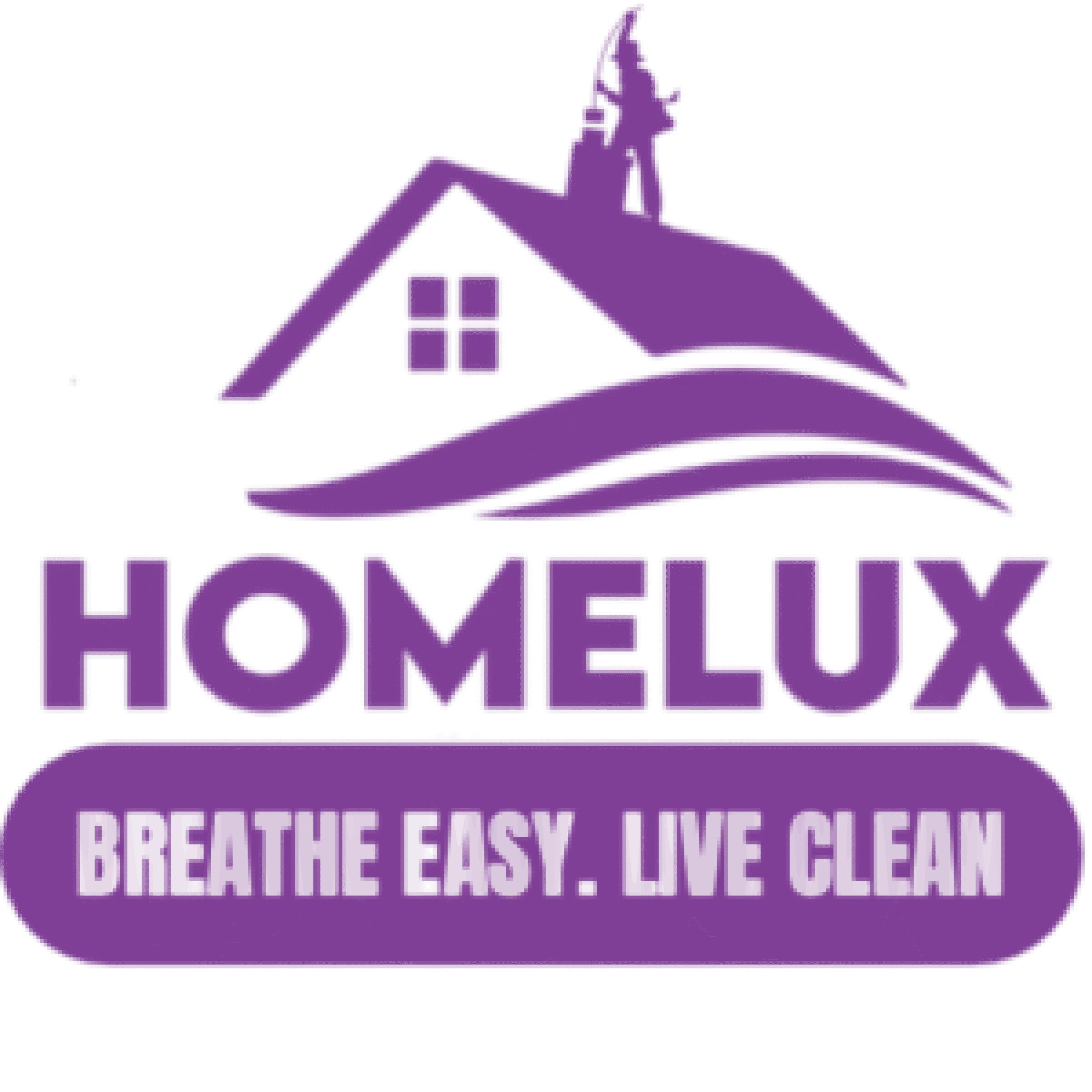 home lux air duct, vent, carpet and chimney cleaning logo