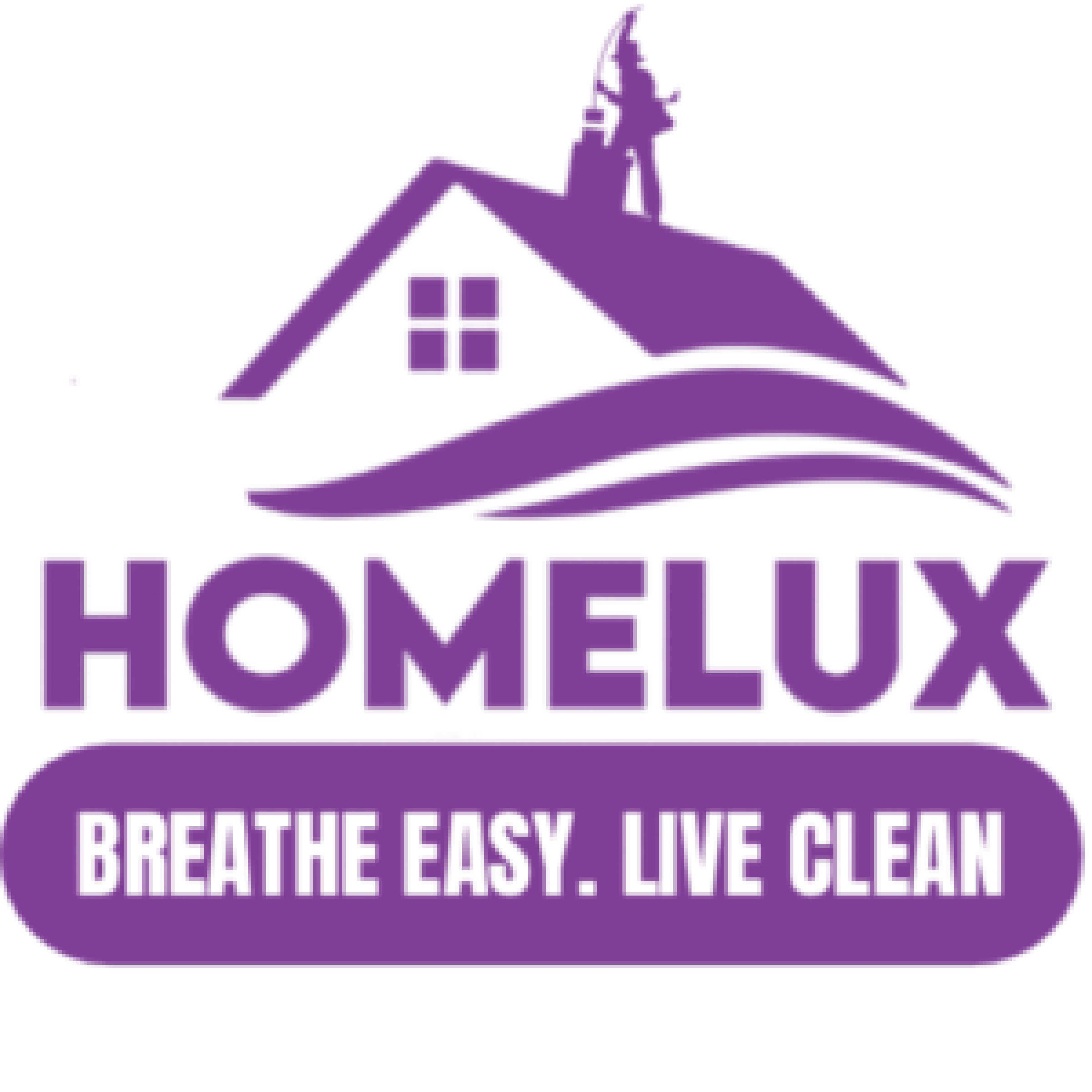 home lux air duct, vent, carpet and chimney cleaning logo